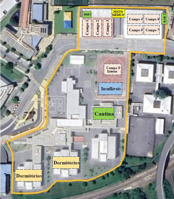 Planta do Recinto do Torneio